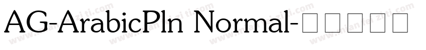 AG-ArabicPln Normal字体转换